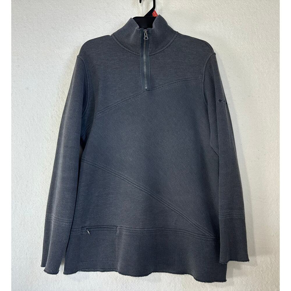 Columbia Omni Shade Waffle Ribbed Quarter Zip Pullover Sweater Women's SZ XL
